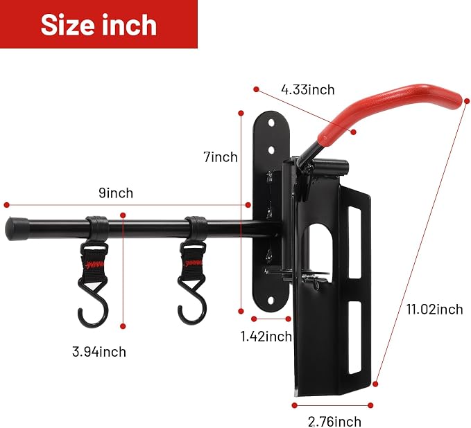 Swivel Bike Wall Mount, Bike Hangers for Garage, Space-Saving Vertical Bike Rack, Sturdy Bike Storage Rack Holds Up to 66lbs with No-scratch Protection, Easy to Install, 2 Pack
