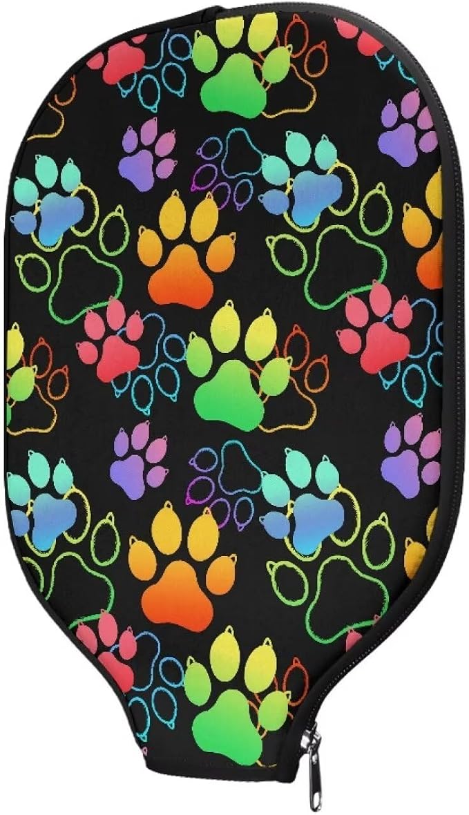 Blue Camo Corgi Pattern Print Pickleball Paddle Covers Only Paddles Holder Sleeve Fits Most Rackets