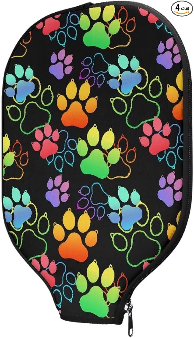 Blue Camo Corgi Pattern Print Pickleball Paddle Covers Only Paddles Holder Sleeve Fits Most Rackets