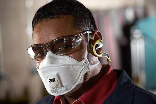 3M Safety Glasses with Readers, Nuvo Protective Eyewear, +2.5, ANSI Z87, Gray Frame, Clear Lens, Soft Nose Bridge, Side Shields