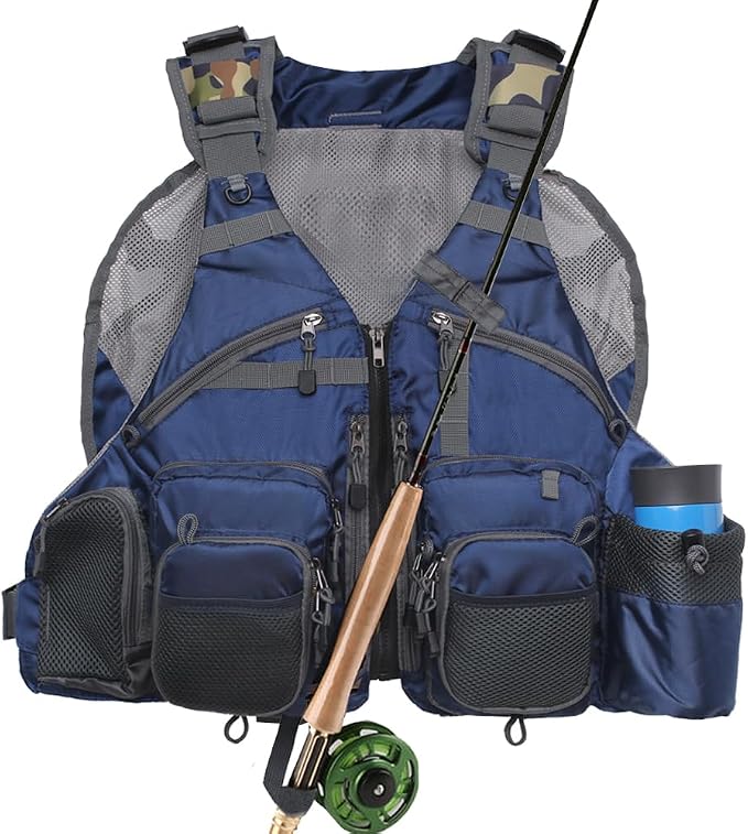 Kylebooker Fly Fishing Vest Pack Adjustable for Men and Women