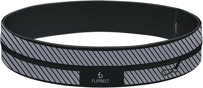 FlipBelt Classic Running Belt, Belt Bag & Fanny Pack for Men and Women - Phone Holder, Waist Pack, Running Accessories, Belt Pouch, Money Belt, USA Running Company