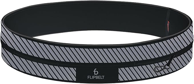 FlipBelt Classic Running Belt, Belt Bag & Fanny Pack for Men and Women - Phone Holder, Waist Pack, Running Accessories, Belt Pouch, Money Belt, USA Running Company