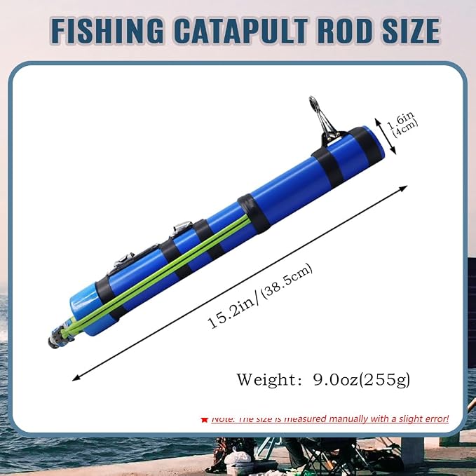 SUFFUSE Fishing Rod, Compact Catapult Fishing Pole, Portable Freshwater and Saltwater Fishing Lures Suitable for Outdoor Hunting and Traveling