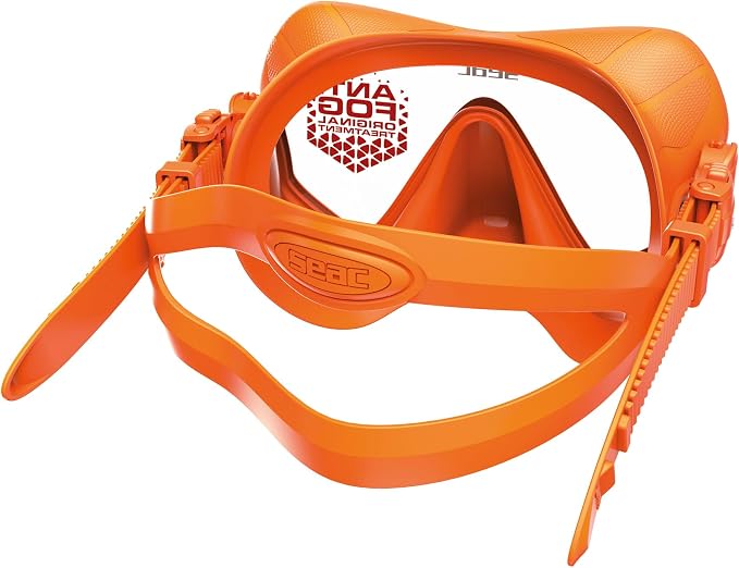 SEAC Pura – Frameless Single-Lens Silicone Diving Mask | Antifog Low Volume Mask for Diving and Snorkeling with 3D Buckle