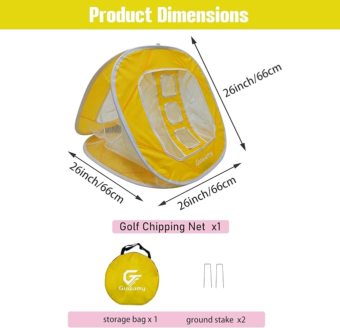 3-in-1 Pop Up Golf Chipping Net – Precision & Distance Trainer, Easy Indoor/Outdoor Setup – Ideal Gift