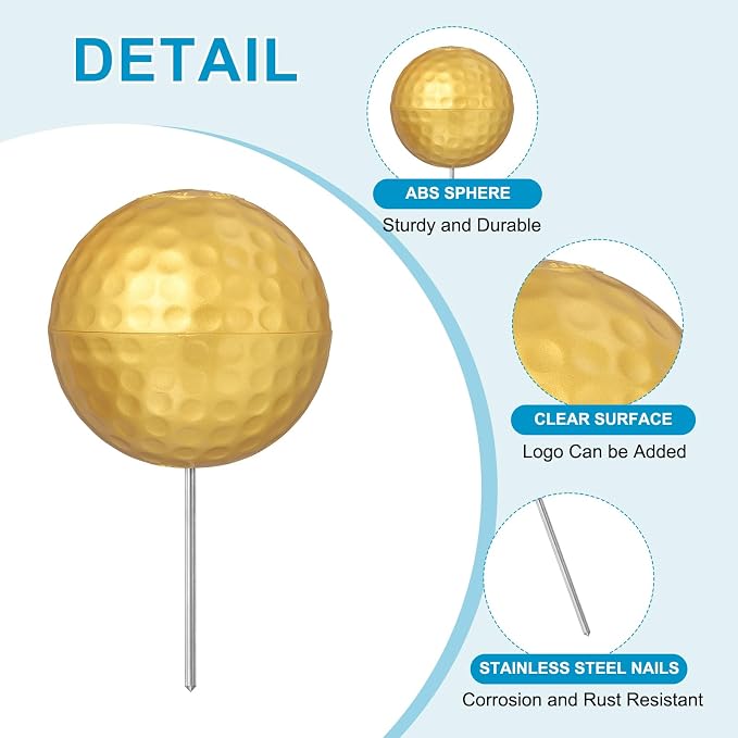 Golf Tee Markers, Plastic Position Ball Markers, Golf Ball Marker-Fitting for (Driving Range Boundary Markings/Area Markings)