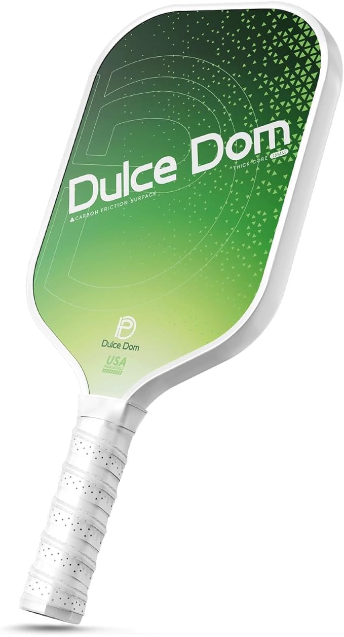 Dulce DOM Pickleball Paddles Set of 2/4 - USAPA Approved, 4 Indoor Outdoor Pickleball Balls, Fiberglass Surface Paddle Racket with Cover Bag, Ideal Training Equipment Gift for Men & Women