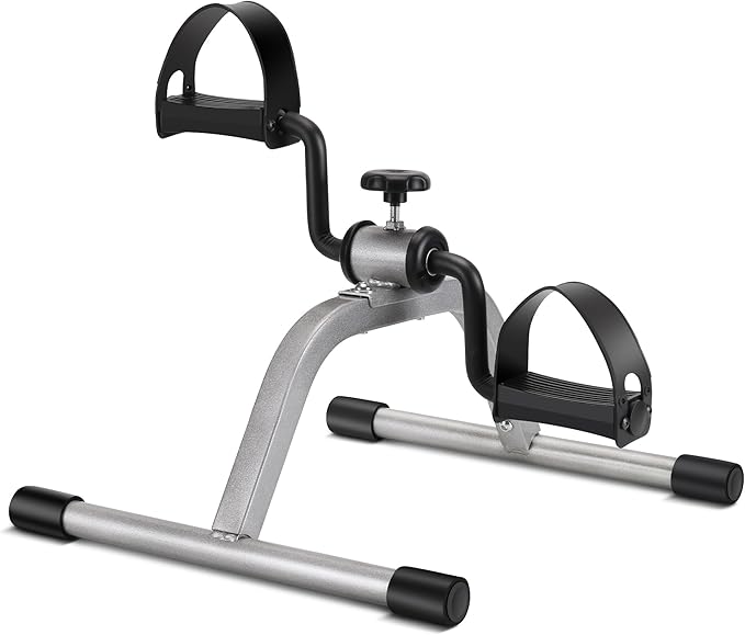 RYGEO Pedal Exerciser Mini Exercise Bike for Leg and Arm Recovery Exercise Lightweight and Portable Floor Bike