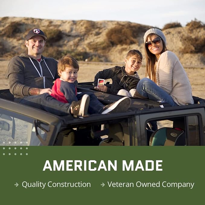 Jammock Heavy Duty Hammock for Wrangler & Bronco - Roof Cargo Net Rated for 350 pounds, Windjammer & Hammock Accessory Compatible with Jeep Wranglers, Gladiators, & Ford Broncos