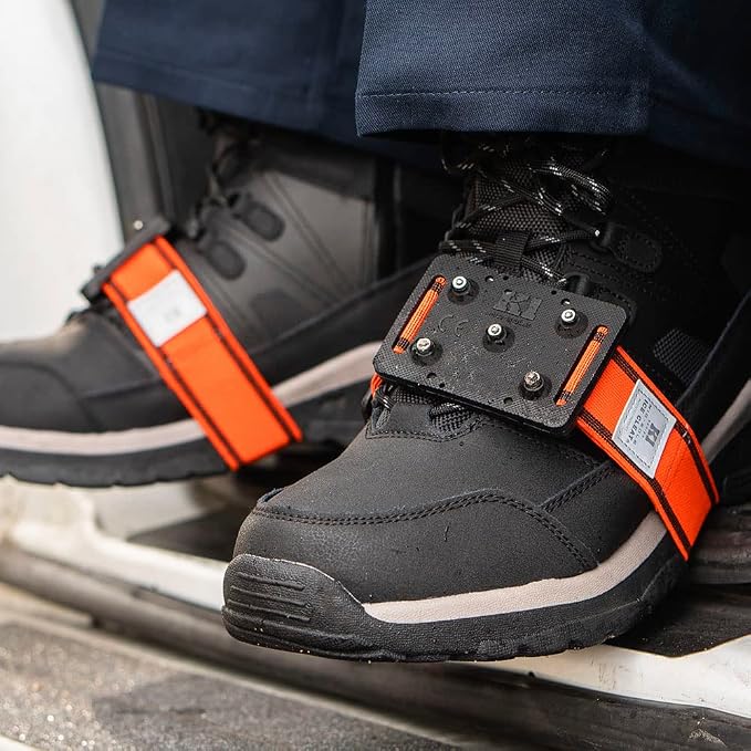 K1 Mid-Sole Ice Cleats for Men & Women - Rotatable Traction Aids For Winter Snow - Hi Vis - Low Profile
