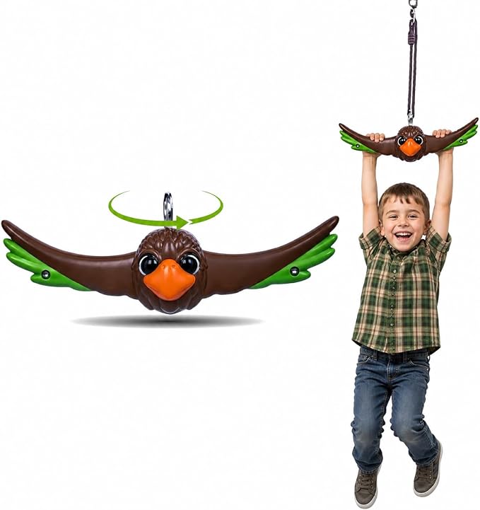 Swurfer Ninja Twister Swing Spins Set - 360° Twist Spin Toy, Swing Set Accessories for Backyard, Kids Outdoor Toys, Playground Hang Toys, Easy Install, Adjust Height, Durable, Up to 300lbs, Hawk