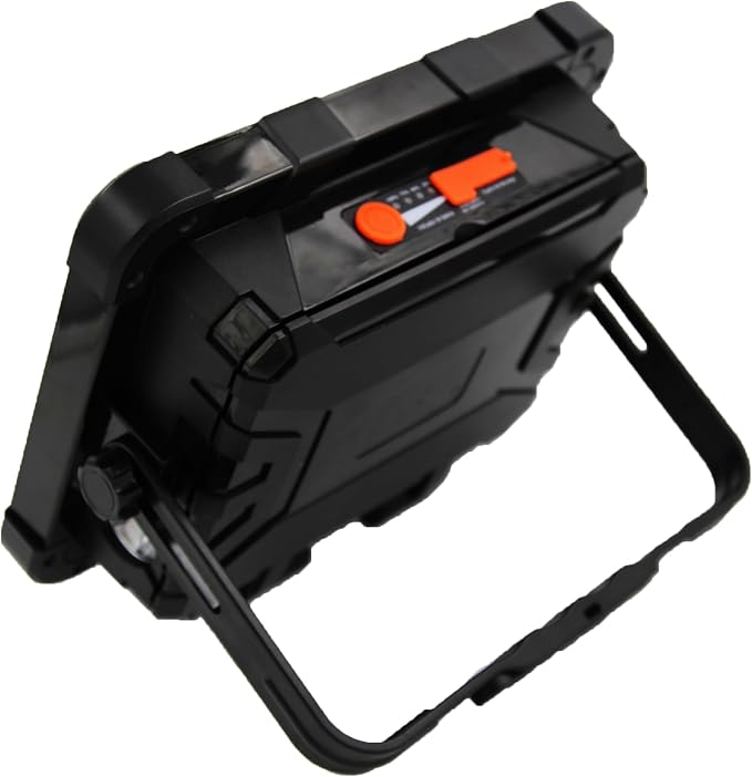 150W Portable Rechargable Dual Solar Panel LED Work Light with 5 Modes, 10000LM 21600mAh IP66 Waterproof Outdoor Flood Light