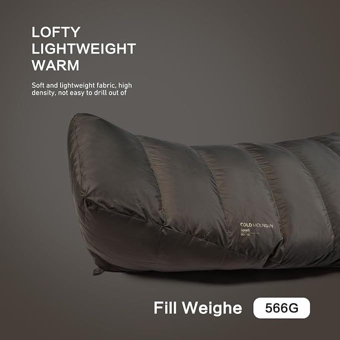 Ultralight Mummy Down Sleeping Bag 650 Fill Power Duck Down Suits for 32 Degree F for Camping Hiking Backpacking