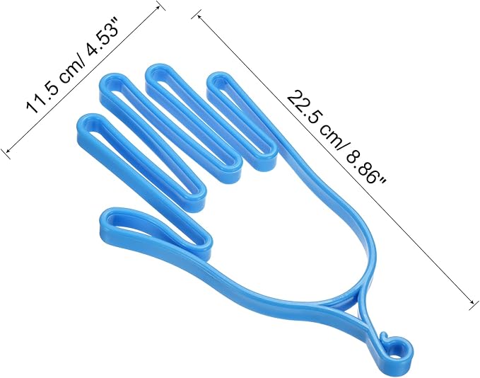 PATIKIL Golf Gloves Stretcher, 4 Pack Plastic Keeper Support Rack Holder Dryer Hanger Frame for Sports Gloves Maintenance, Blue