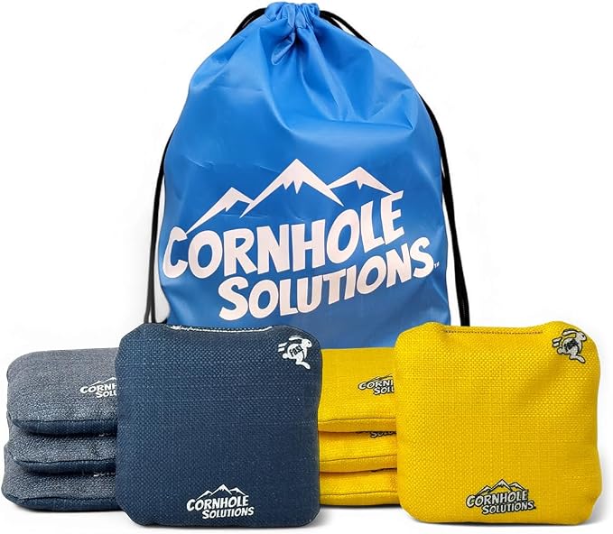 Cornhole Solutions Cornhole Bags Set of 8 – Regulation Pro Style 6x6 – Resin Filled + Tote Bag