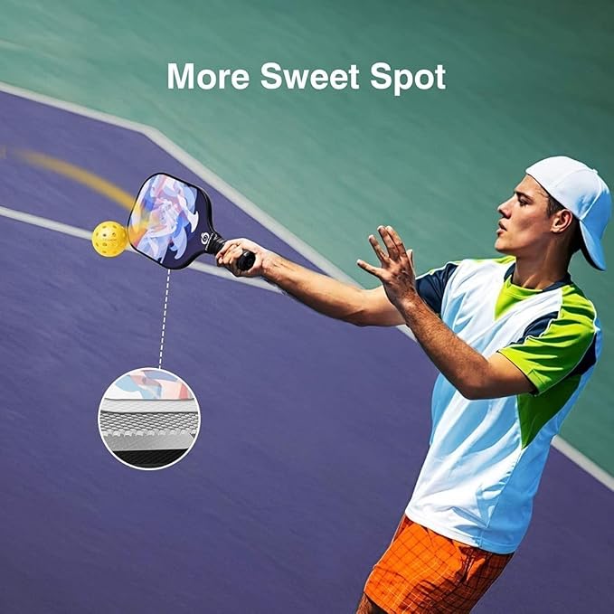 niupipo Pickleball Paddles Set of 2 or 4, USAPA Approved Fiberglass Pickleball Paddle Set with Balls and Bag, Polypropylene Honeycomb Core, Lightweight Pickleball Paddles for Beginners Men Women
