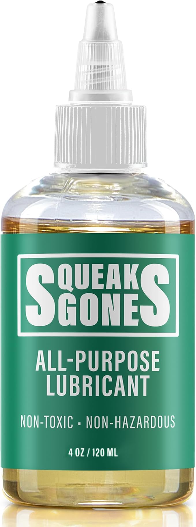 PlanetSafe Lubricants SqueaksGone Lubricant - 4 oz - Squeak Fix - Hinge Oil/Garage Door Lubricant - Sewing Machine Oil/Bike Chain Lube - for Squeaky Sliding Lock - Made in the USA