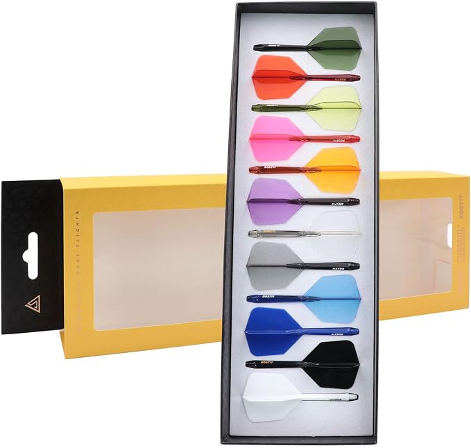 CUESOUL ROST 77 Integrated Dart Shaft and Flight Big Wing/Standard Shape Colour Collection Pack of 12 pcs