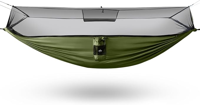 Night Cat Hammock with Mosquito Net: Portable Camping Hammock with Tree Straps Lightweight for Adults Outdoor Backpacking