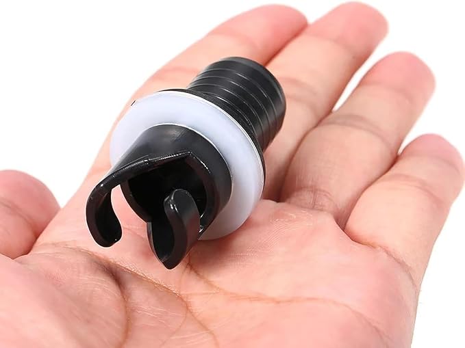 Jinshining 2 Pcs Black Boats Air Foot Pumps Hose Adapter Inflatable Kayak Air Valves Adapter Kayak Foot Pumps Valves Adapter for Inflatables Kayaking