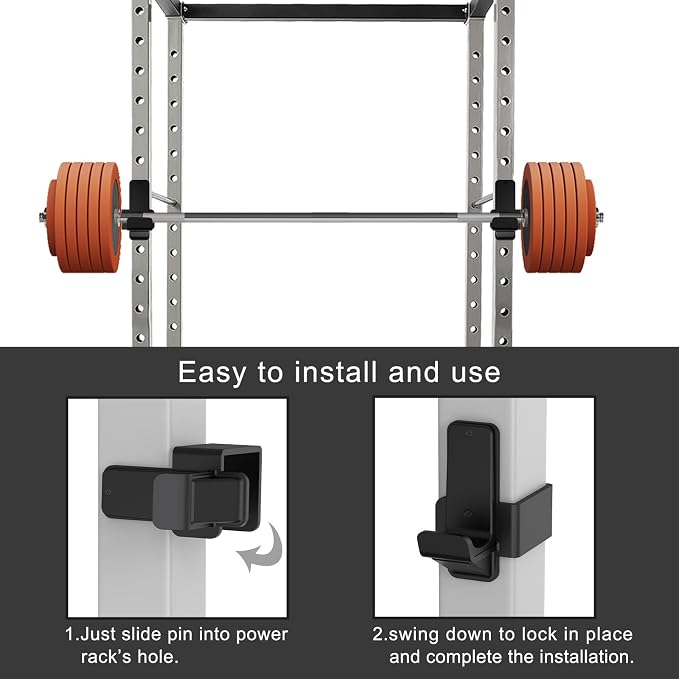 Kipika Power Rack Bundle - J-Hooks and Multi-Grip Dip Bars for Home Gym, and Fitness Workouts
