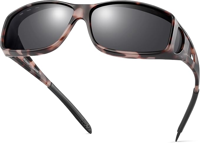 URUMQI Polarized Sunglasses Fit Over Glasses for Men Women, Wraparound Sun Glasses UV400 Protection for Driving Fishing
