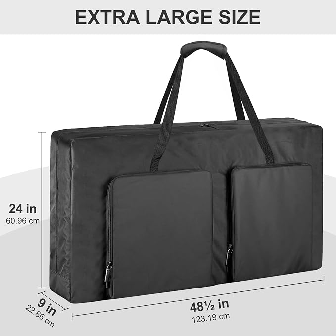 ALSLEA Cornhole Board Carry Bag - Heavy-Duty 600D Oxford Storage Case Fits 4'x2' Regulation Boards | Tailgate, Beach, Backyard Game Transport & Organizer Black