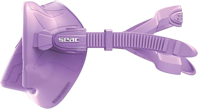 SEAC Pura – Frameless Single-Lens Silicone Diving Mask | Antifog Low Volume Mask for Diving and Snorkeling with 3D Buckle