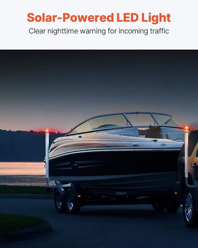VEVOR Boat Trailer Guide, 16.7"- 60″ Adjustable Design Trailer Guide Poles, 2PCS Trailer Guide-Ons for Ski Boat, Fishing Boat or Sailboat Trailer