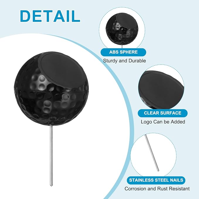 Golf Tee Markers, Plastic Position Ball Markers, Golf Ball Marker-Fitting for (Driving Range Boundary Markings/Area Markings)