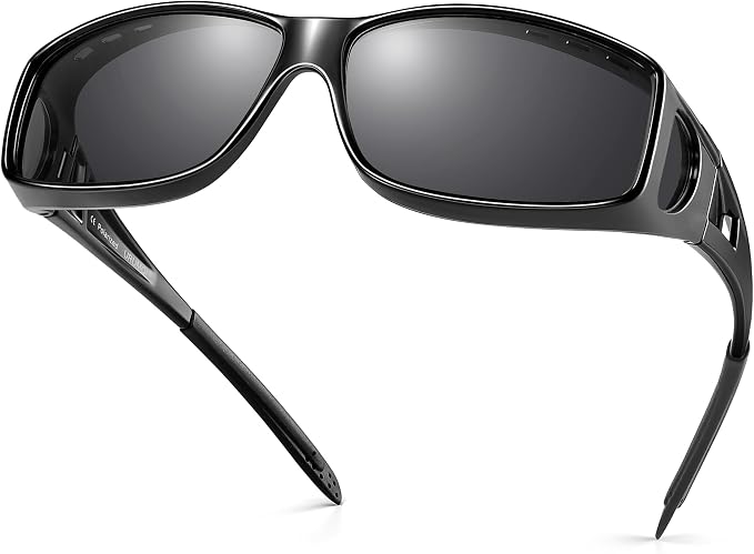 URUMQI Polarized Sunglasses Fit Over Glasses for Men Women, Wraparound Sun Glasses UV400 Protection for Driving Fishing