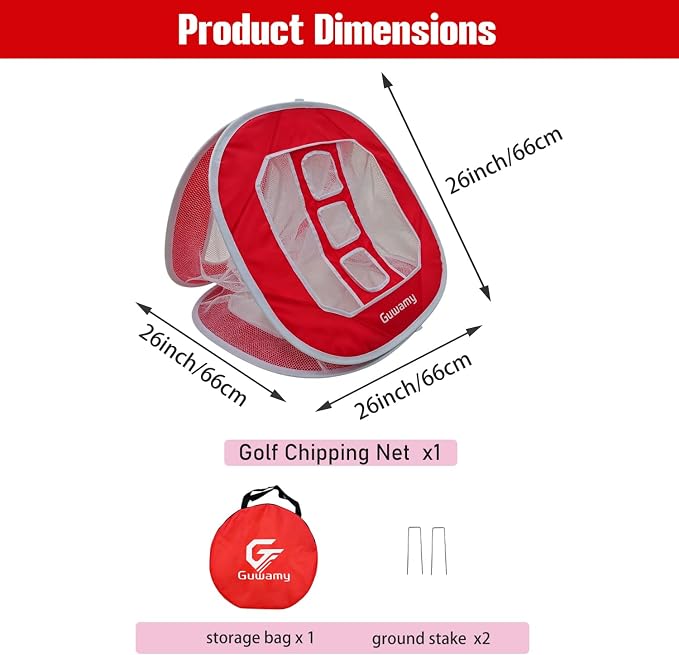 3-in-1 Pop Up Golf Chipping Net – Precision & Distance Trainer, Easy Indoor/Outdoor Setup – Ideal Gift