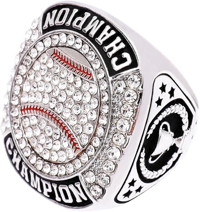 12 Pcs Baseball Championship Ring Trophy Award Gift Tournament Championship Ring Winner Tournament Team, from Size 8 to 11,