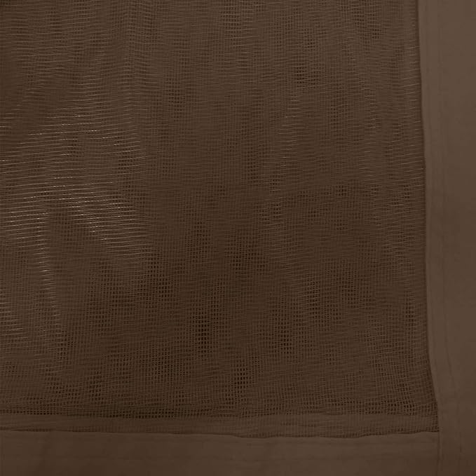 CoastShade 8x8 FT Gazebo Mosquito Net Replacement with 42 O Hooks and 42 J Hooks - Fits 8'x8' Outdoor Canopy Screens,Brown