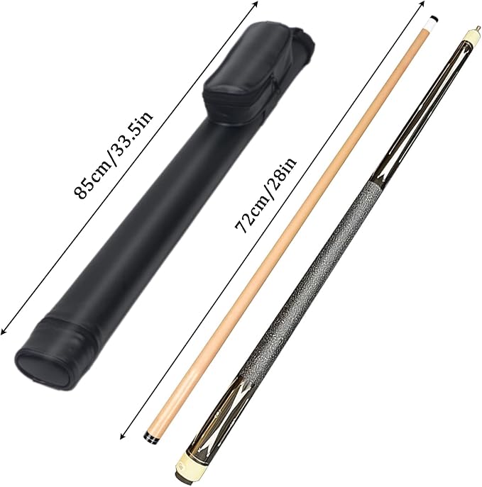 SUPERDIAMOND Pool Cue Stick Set Billiard Cue Sticks with Hard Case, 2-Pieces 58" Pool Table Sticks, 12.5 mm Tip Pool Queue,Pool Stick Set for Home Recreation, Billiards Clubs, Training