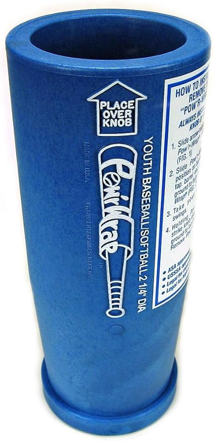 Pow'r Wrap Bat Weight for Softball, 16 Ounces Blue Polycarbonate Softball Bat Weight Sleeve for Youth, Teens, and Adults, Slowpitch and Fastpitch, 2 1/4" Barrel Bats