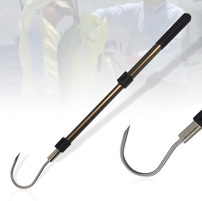 Dutiplus Telescopic Fish Gaff with 1~5 Teeth Assorted harpoons Barbed, Sea and Ice Fishing Spear Gig for Hunting Fish Frog Mole