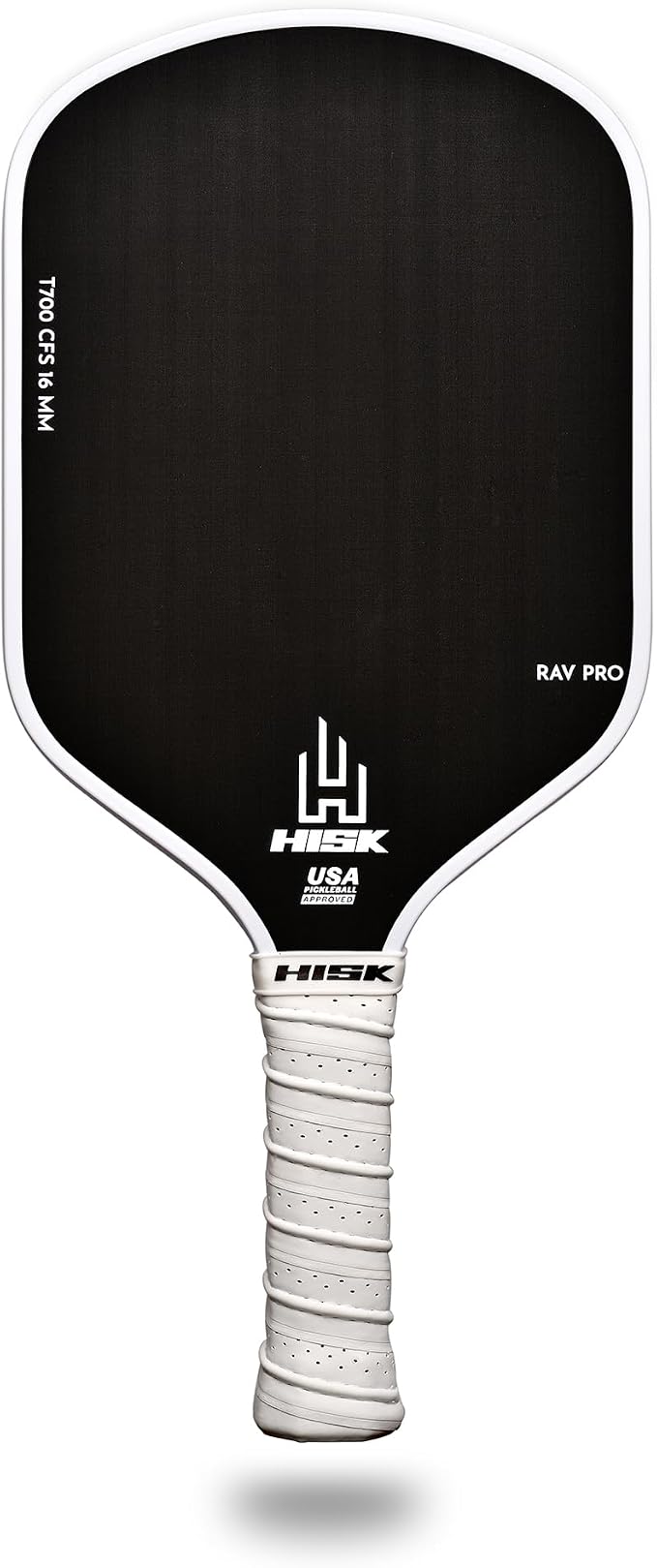 RAV PRO Pickleball Paddle - Ultimate HIGH END 16mm Japanese Toray T700 Raw Carbon Fiber CFS w/Excellent GRIT Roughness Texture, Aero Dynamic Curve, USAPA Approved, Non Slip Grip