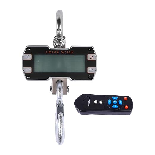 2 Ton Digital Crane Scale with Remote, 2000kg 4400lb Digital Hanging Scale, Industrial Heavy Duty Electronic Crane Scale