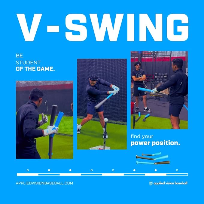 Applied Vision Sports V-Swing - The Ultimate Baseball & Softball Swing Trainer, Training Tool, and Batting Aid.