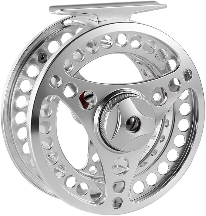 EX-ALC Fly Reel 3/4 5/6 7/8 9/10WT CNC Machined Large Arbor Aluminum Fly Fishing Reels Silver/Gunsmoke Fly Reels