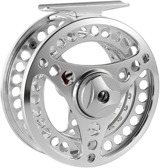 EX-ALC Fly Reel 3/4 5/6 7/8 9/10WT CNC Machined Large Arbor Aluminum Fly Fishing Reels Silver/Gunsmoke Fly Reels