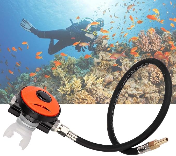 Tbest Regulator, Diving Mouth Piece Dive Snorkel 2nd Stage Regulator Diving Explorer with Mouthpiece Diving Equipment Accessory for Diving Snorkeling Underwater Erogatore Subacqueo