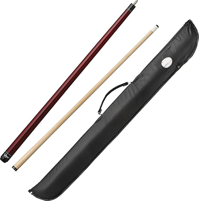 Viper by GLD Products Elite Series Red Unwrapped Cue and Casemaster Q-Vault Supreme Black Cue Case, Muti