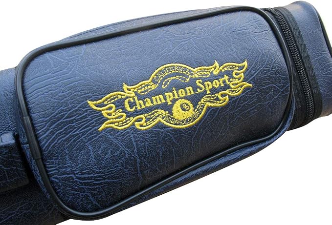 J&J New Champion Leather 3x6 Hard Pool Cue Case for 3 Butts 6 Shafts-Free Bonus Gift