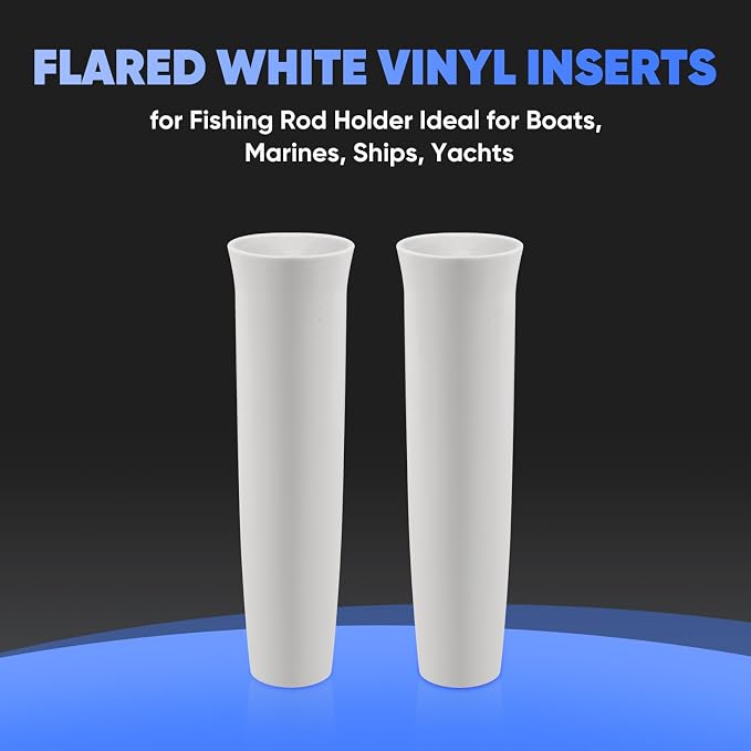 Vinyl Inserts for Fishing Rod Holder | Suitable for Boats, Yachts, and Ships,1-5/8 Inches I.D, 9 Inches Length