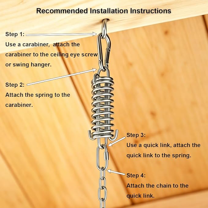 Porch Swing Spring 1-9/16 x 7 Inches Heavy Duty Drawbar Style for Swings, Hammocks, Sunshade Sails, Large Dog Chain Leash, Boxing Bags, Gym & Patio (2 Pack)