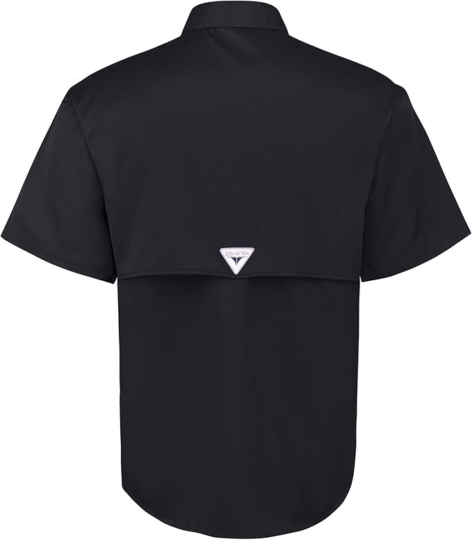Alimens & Gentle Short Sleeve Fishing Shirt Wicking Fabric Sun Protection Casual Button Down Shirts