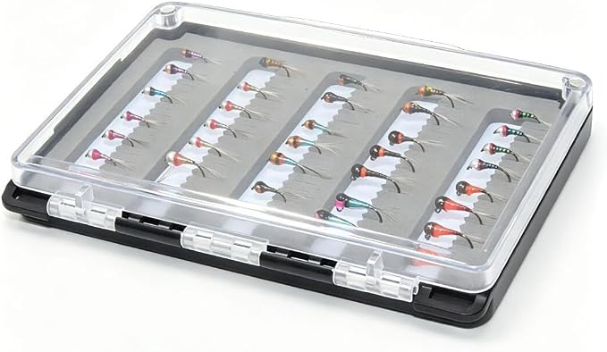 24/36/50/66 Premium Hand Tied Fly Fishing Flies Assortment | Waterproof Fly Boxes | Dry, Wet, Nymphs, Streamers, Wooly Buggers, Terrestrials | Trout, Bass Lure Set, Kit, Gift